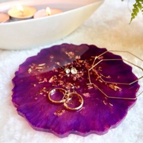 Gemstone Coaster - agate shape in various colours - Picture 4 of 11